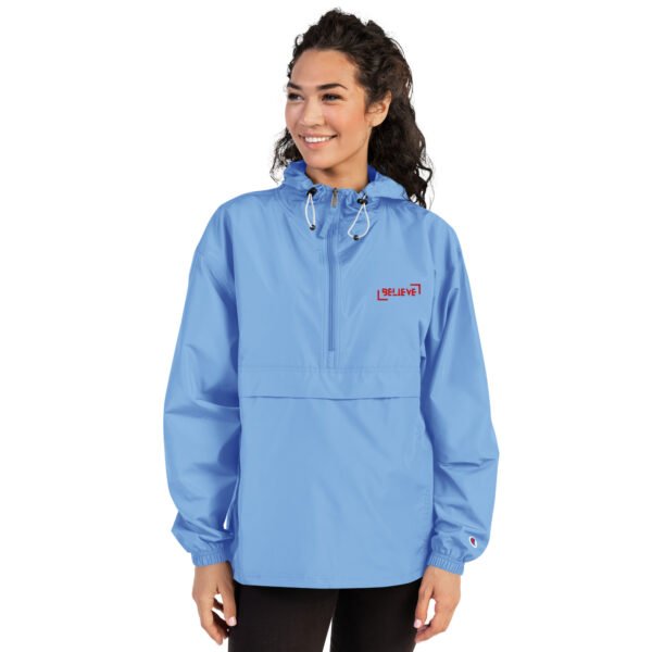 Bestickte, verstaubare Champion-Jacke